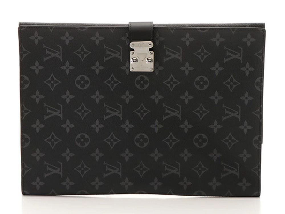 LOUIS VUITTON Bag Porte Documents Franck Monogram Eclipse Black